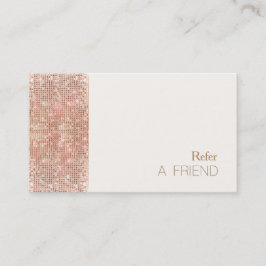 FAUX Koper Sequin Salon Verwijzing Klantenbinding