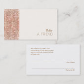 FAUX Koper Sequin Salon Verwijzing Klantenbinding (Voorkant / Achterkant)