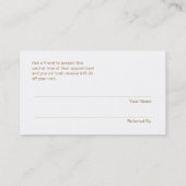 FAUX Koper Sequin Salon Verwijzing Klantenbinding (Achterkant)