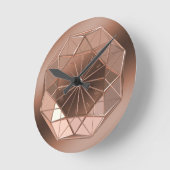 Faux koperen kleur achthoek ronde wandklok (Hoek)