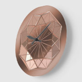 Faux koperen kleur achthoek ronde wandklok (Hoek)