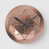 Faux koperen kleur achthoek ronde wandklok (Voorkant)