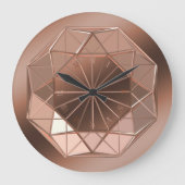 Faux koperen kleur achthoek ronde wandklok (Voorkant)