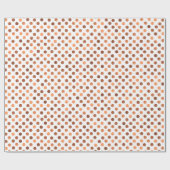 Faux koperen stippen met aangepaste achtergrondkle cadeaupapier (Vlak)