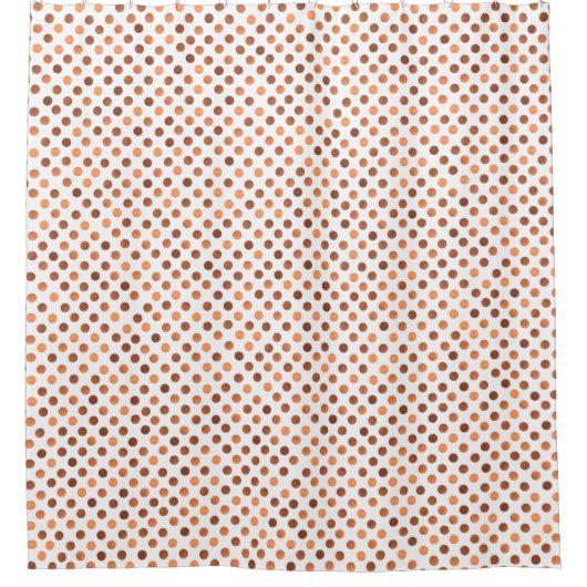 Faux koperpolka-stippen met aangepaste achtergrond douchegordijn (Voorkant)