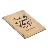 Faux Kraft Inspirerend Leerlingenwaardering Notitieboek (Rechterzijde)