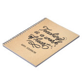 Faux Kraft Inspirerend Leerlingenwaardering Notitieboek (Linkerzijde)