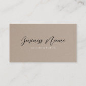 Faux Kraft Minimalistische QR-code Social Media Visitekaartje (Voorkant)