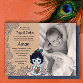 Faux Kraft Namkaran Baby Naming Ceremony Kaart