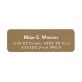 faux kraft-paper-color brown etiket (Voorkant)