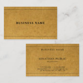 Faux Kraft Paper Company Chargeling Simple Plain Visitekaartje (Voorkant / Achterkant)