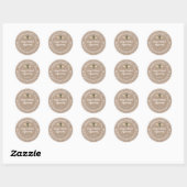  Faux Kraft Paper |Handgemaakte zeep-etiket Ronde Sticker (Vel)
