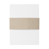 Faux Kraft paper rustige monogram initialen Invita Uitnodigingen Wikkel (Achterkant Voorbeeld)