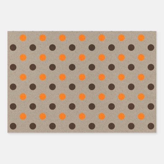Faux Kraft Paper w/ Dark Brown & Orange Patterns (Voorkant 2)