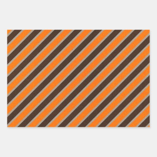 Faux Kraft Paper w/ Dark Brown & Orange Patterns (Voorkant)