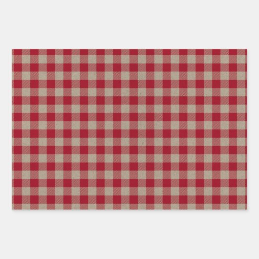 Faux Kraft Paper With Plaid, Stripes & Polka Dots (Voorkant)