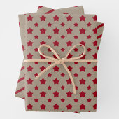 Faux Kraft Paper With Stars, Stripes & Polka Dots