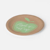 Faux Kraft Rustic Apple of My Eye Baby shower Papieren Bordje (Gekanteld)