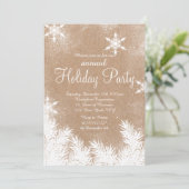 faux kraft rustige sneeuwwintervakantie kaart (Staand voorkant)