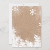 faux kraft rustige sneeuwwintervakantie kaart (Achterkant)