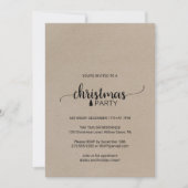 Faux Kraft Simple Calligraphy kerst Kaart (Voorkant)