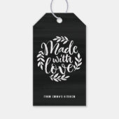 Faux krijtbord belettering gemaakt met liefde cadeaulabel (Voorkant)