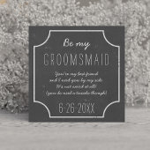 Faux krijtbord bruiloft Be My Groomsmaid Verzoek Kaart