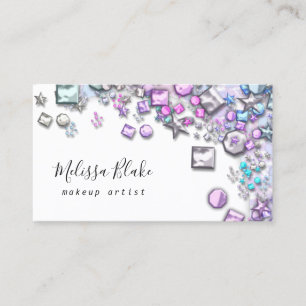 faux kristallen en glitter visitekaartje