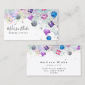 faux kristallen en glitter visitekaartje (Voorkant / Achterkant)