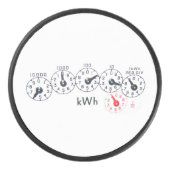 Faux kWh elektrische vermogensmeter Hockey Puck (Voorkant)