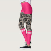 Faux Lace Fishnet Roze Korte Sokken Grappige Leggi Leggings (Links)