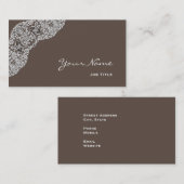 Faux Lace-Visitekaartjes in elke kleur Visitekaartje (Voorkant / Achterkant)