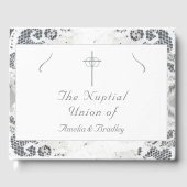 Faux Lace Wedding Gastenboek (Voorkant)