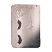 Faux Lashes Black Glitter Diamonds Roos Gold Badmat (Voorkant Verticaal)