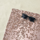 Faux Lashes Black Glitter Diamonds Roos Gold Strandlaken (In situ)