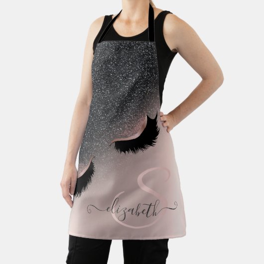 Faux Lashes Black Glitter Ombre Roos Gold Schort (Insitu)