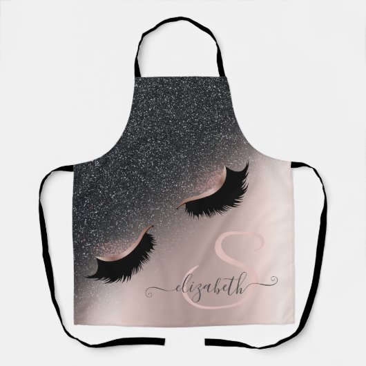 Faux Lashes Black Glitter Ombre Roos Gold Schort (Voorkant)