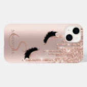 Faux Lashes Glitter Roos Gold Drivers Case-Mate iPhone Case (Achterkant (horizontaal))