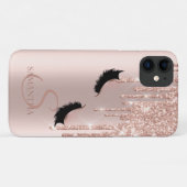 Faux Lashes Glitter Roos Gold Drivers Case-Mate iPhone Case (Achterkant (horizontaal))