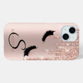 Faux Lashes Glitter Roos Gold Drivers Case-Mate iPhone Case (Achterkant (horizontaal))
