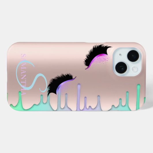 Faux Lashes Rainbow Drivers Roos Gold Case-Mate iPhone Case (Achterkant (horizontaal))