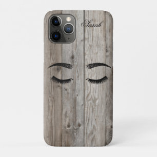Faux lashes Wood Texture Case-Mate iPhone Case