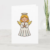 Faux Latch Hook Angel With Candle Christmas  Feestdagen Kaart (Voorkant)