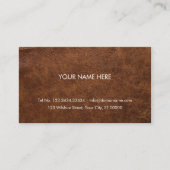 Faux Leather Brown Visitekaartje (Voorkant)