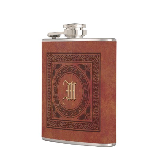 Faux Leather Celtic Knot Sjabloon Heupfles (Links)