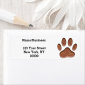 Faux Leather Dog Paw Print Custom Etiket (Insitu)