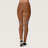 Faux Leather en Denim Print Leggings (Achterkant)