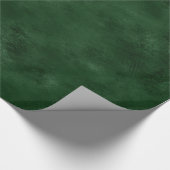 Faux Leather Green Emerald Modern Trendy Elegant Cadeaupapier (Hoek)