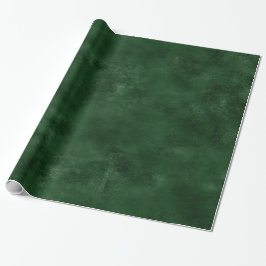 Faux Leather Green Emerald Modern Trendy Elegant Cadeaupapier