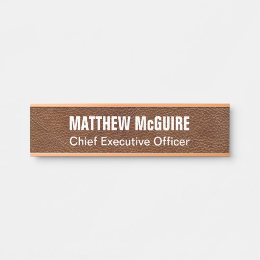 Faux Leather-Kantoor Deurbordje (Voorkant)